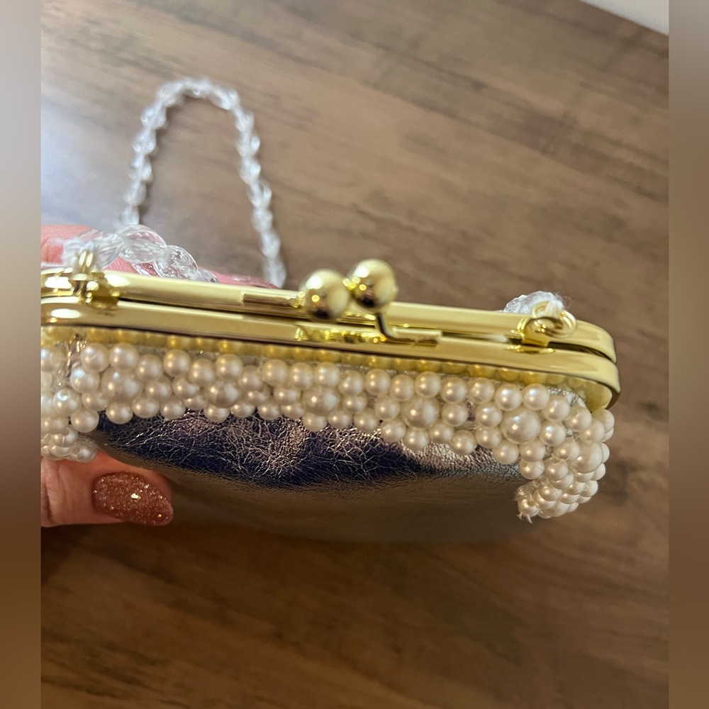 J. Crew Girls' pearl-embellished coin purse with beaded strap - Picture 4 of 7